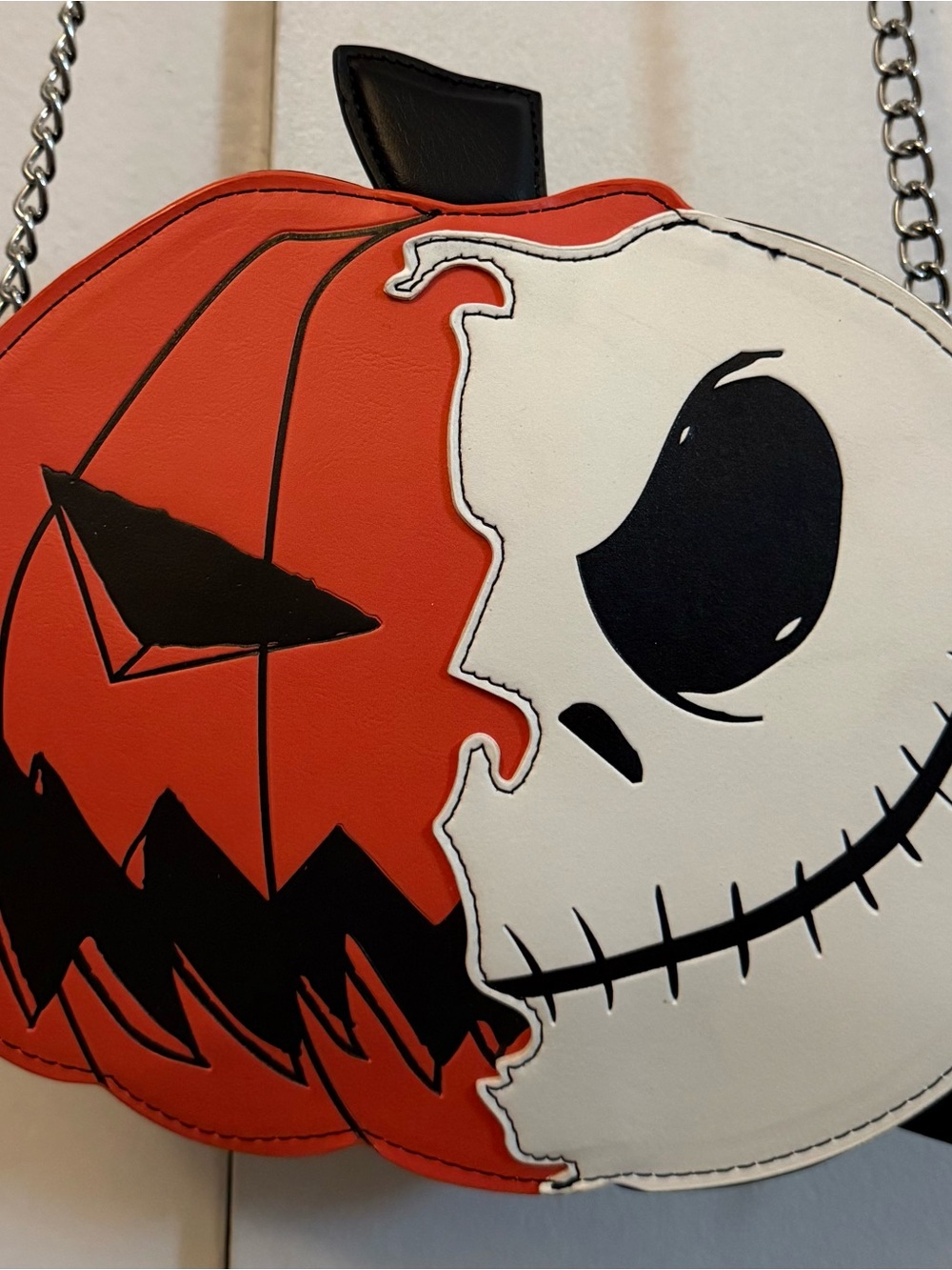 Jack Pumpkin Split Glow In The Dark Crossbody Bag